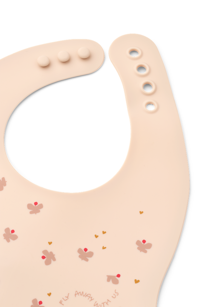 Babero Silicona 2-pac Mini Butterfly / Apple blossom