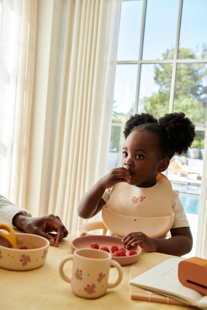 Babero Silicona 2-pac Mini Butterfly / Apple blossom