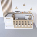 Cuna convertible blanco/madera 70x140 cm · Zen K460-M8411