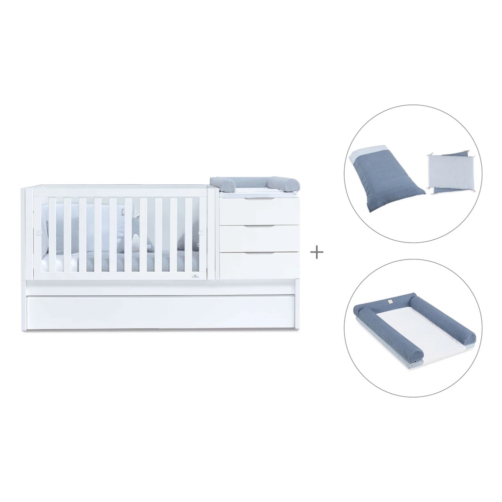 Cuna convertible 70x140 cm blanca · Sero More K546-M7700