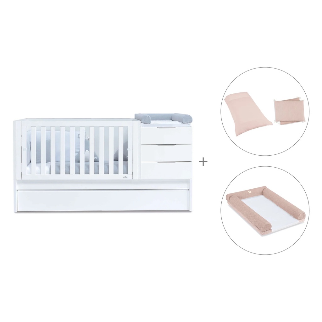 Cuna convertible 70x140 cm blanca · Sero More K546-M7700