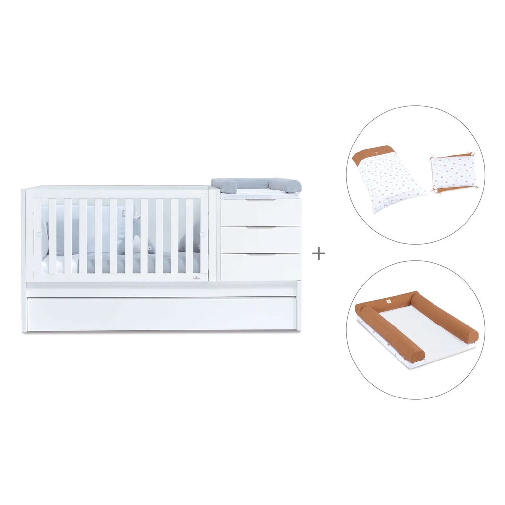 Cuna convertible 70x140 cm blanca · Sero More K546-M7700