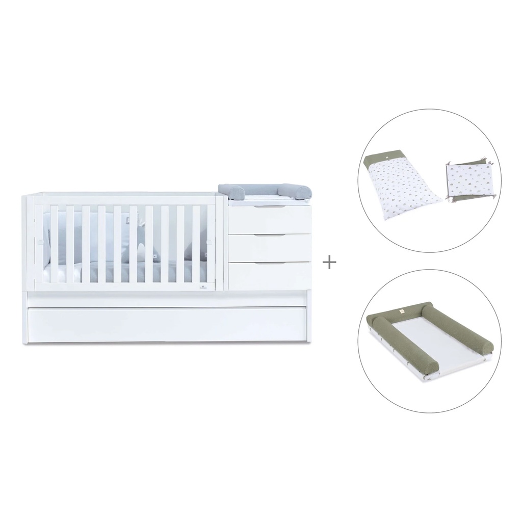 Cuna convertible 70x140 cm blanca · Sero More K546-M7700