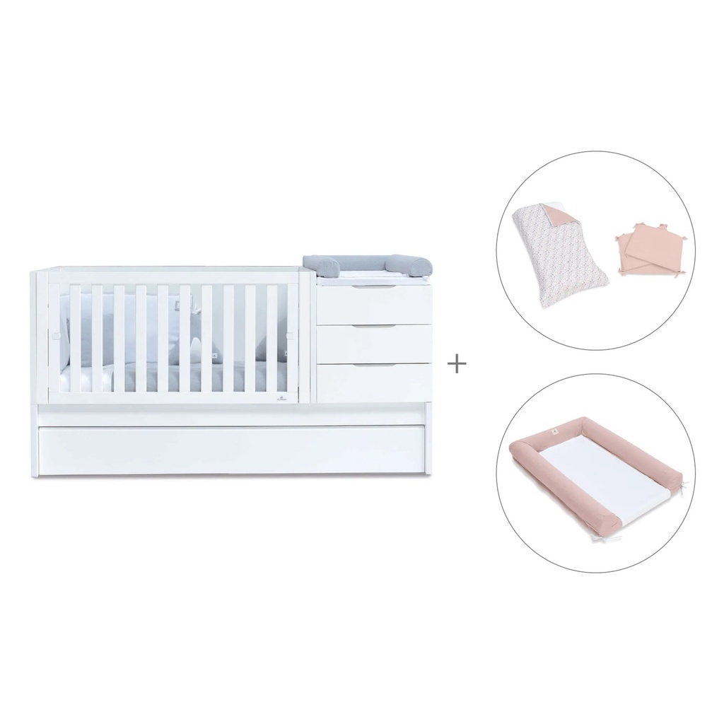 Cuna convertible 70x140 cm blanca · Sero More K546-M7700