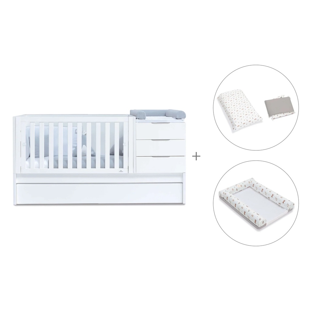 Cuna convertible 70x140 cm blanca · Sero More K546-M7700