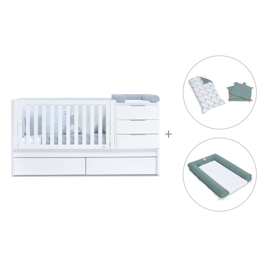 Cuna convertible 70x140 cm blanca · Sero More K546-M7700