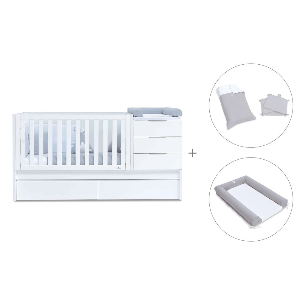 Cuna convertible 70x140 cm blanca · Sero More K546-M7700