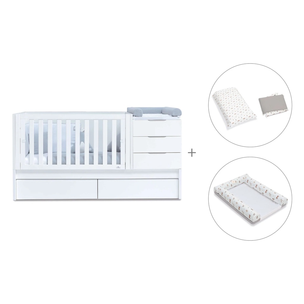 Cuna convertible 70x140 cm blanca · Sero More K546-M7700