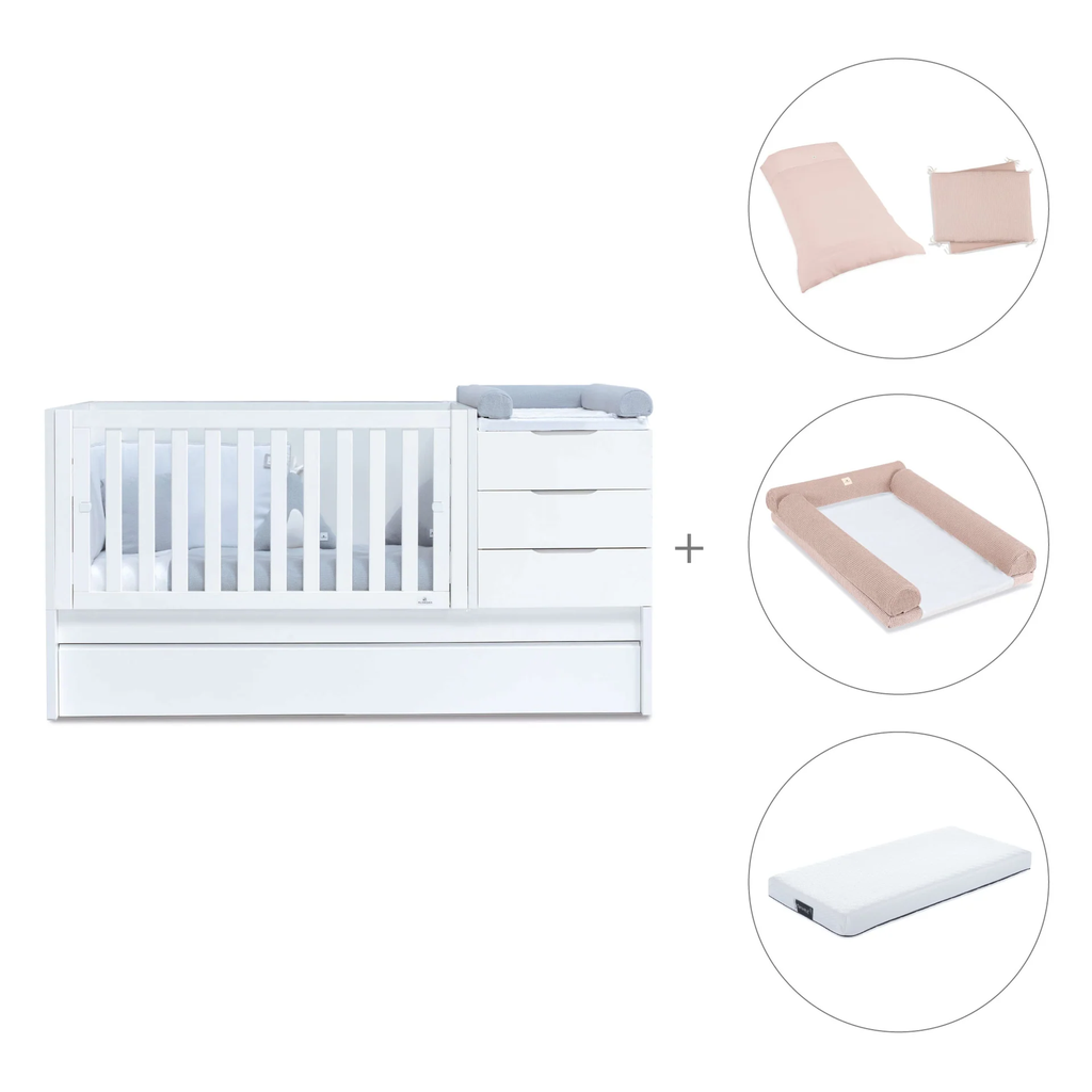 Cuna convertible 70x140 cm blanca · Sero More K546-M7700
