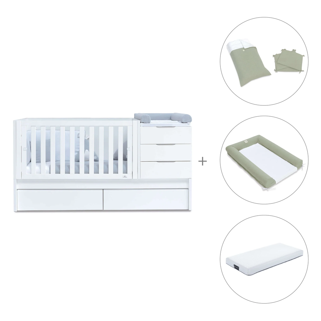Cuna convertible 70x140 cm blanca · Sero More K546-M7700