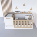 Cuna convertible blanco/madera 70x140 cm · Zen K460-M8411