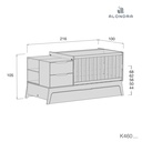 Cuna convertible blanco/madera 70x140 cm · Zen K460-M8411