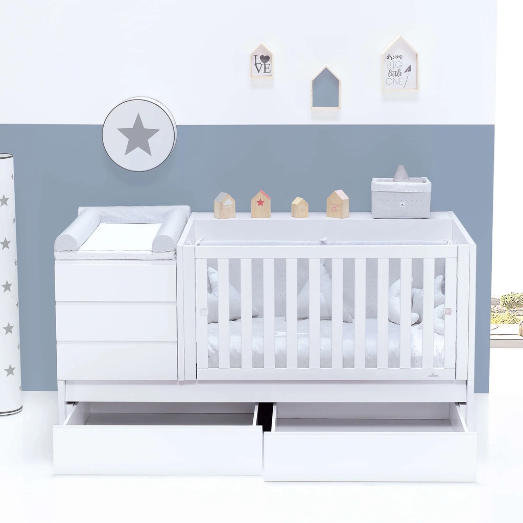 Cuna convertible 70x140 cm blanca · Sero Kubo K551-M7700