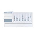 Cuna convertible 70x140 cm blanca/azul · Sero Kubo Blu Denim K551-M7741