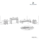 Cuna convertible 70x140 cm blanca/eucalipto · Sero Kubo Eucalyptus K551-M7757