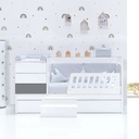 Cuna convertible 70x140 cm blanca/antracita · Sero Kubo Antracita K551-M7758