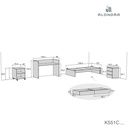 Cuna convertible 70x140 cm blanca/rosa claro · Sero Kubo Flamingo K551-M7742