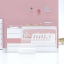 Cuna convertible 70x140 cm blanca/rosa · Sero Kubo Quarzo K551-M7759