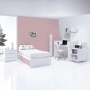 Cuna convertible 70x140 cm blanca/rosa claro · Sero More Flamingo K546-M7742