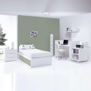 Cuna convertible 70x140 cm blanca/verde-oliva · Sero More K546-M7756