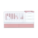 Cuna convertible 70x140 cm blanca/rosa · Sero More Quarzo K546-M7759