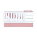 Cuna convertible 70x140 cm blanca/rosa · Sero More Quarzo K546-M7759