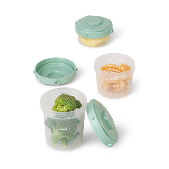 Pack de 3 contenedores porta-alimentos Menta