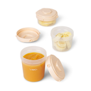 Pack de 3 contenedores porta-alimentos crema