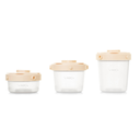 Pack de 3 contenedores porta-alimentos crema