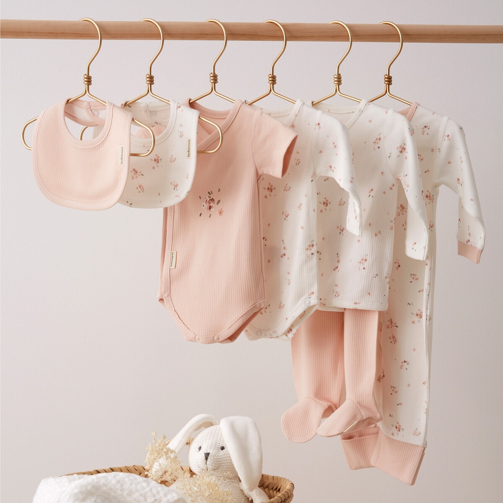 Set 2 baberos 19x19 Monet rosa