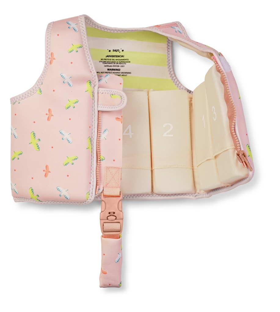 Chaleco flotador de aprendizaje Tropicool pink S 1-3 años
