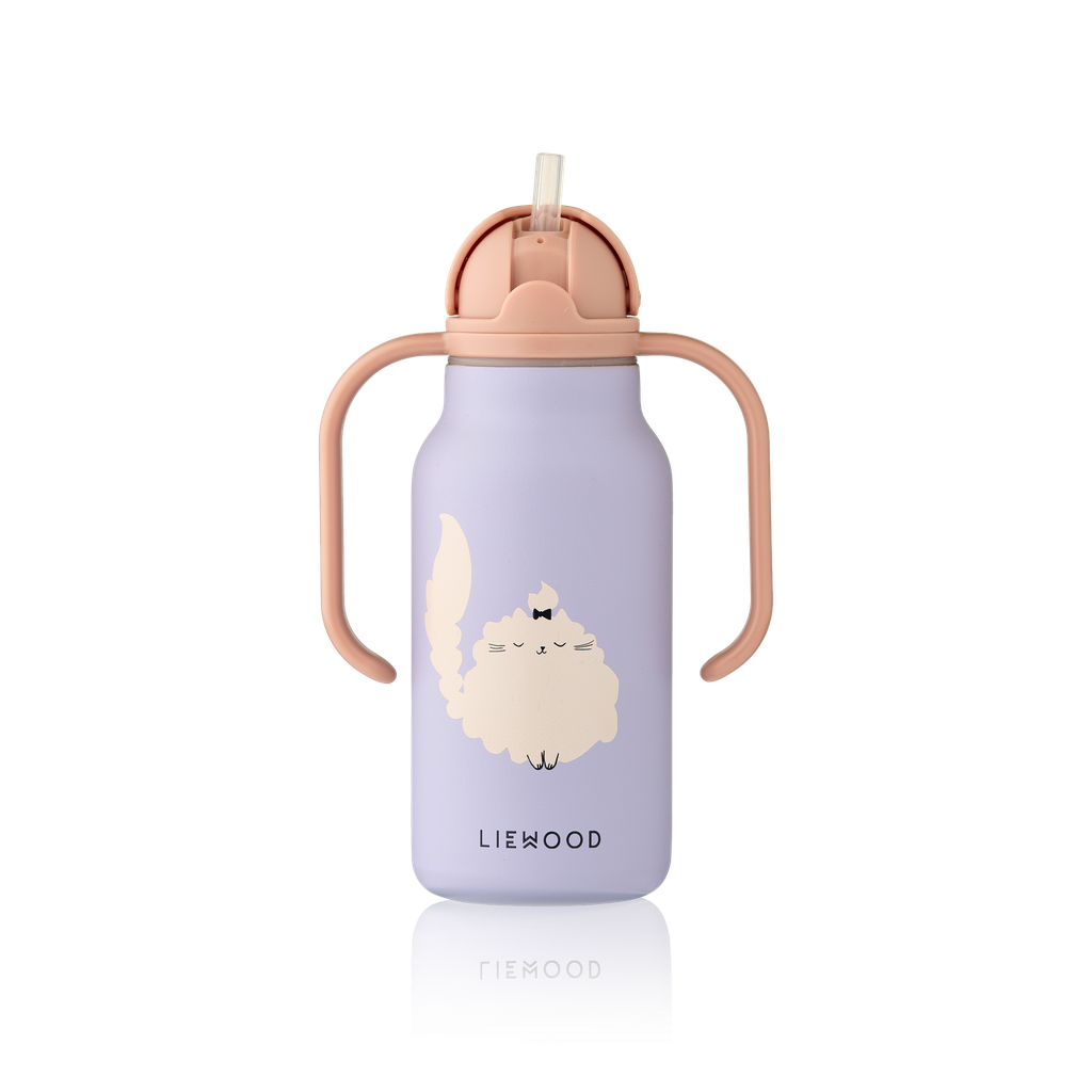 Botella térmica de acero Kimmie 250 ml Cat Warm lilac