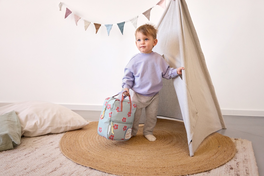 Mochila infantil rectangular Happy Trail Frog