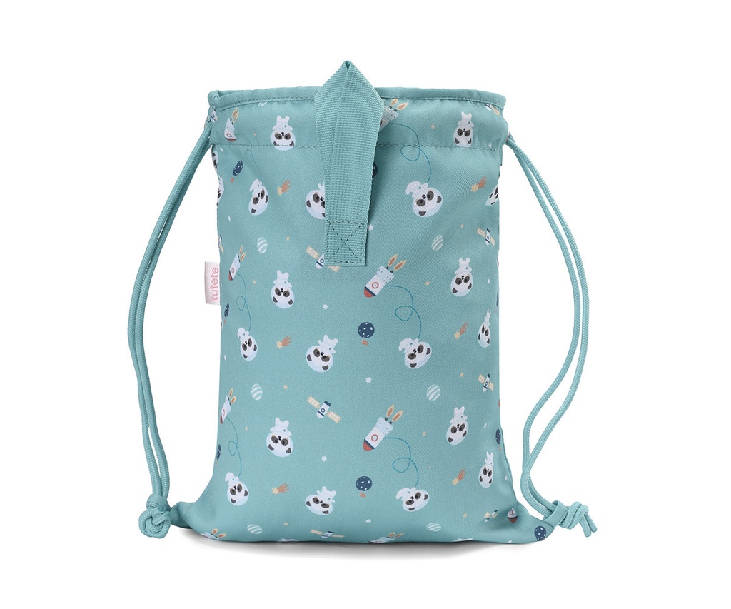Mochila Saco Tela Pandas in Space