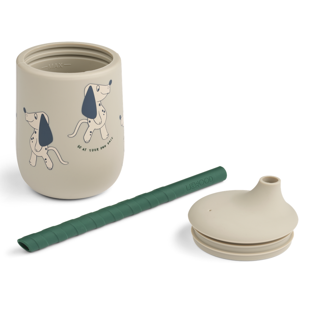 Vaso con pajita Ellis Dakota Dog Mist