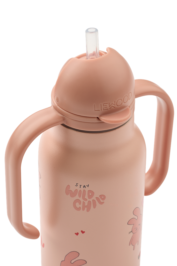 Botella térmica de acero Kimmie 250 ml Wild child Rosey