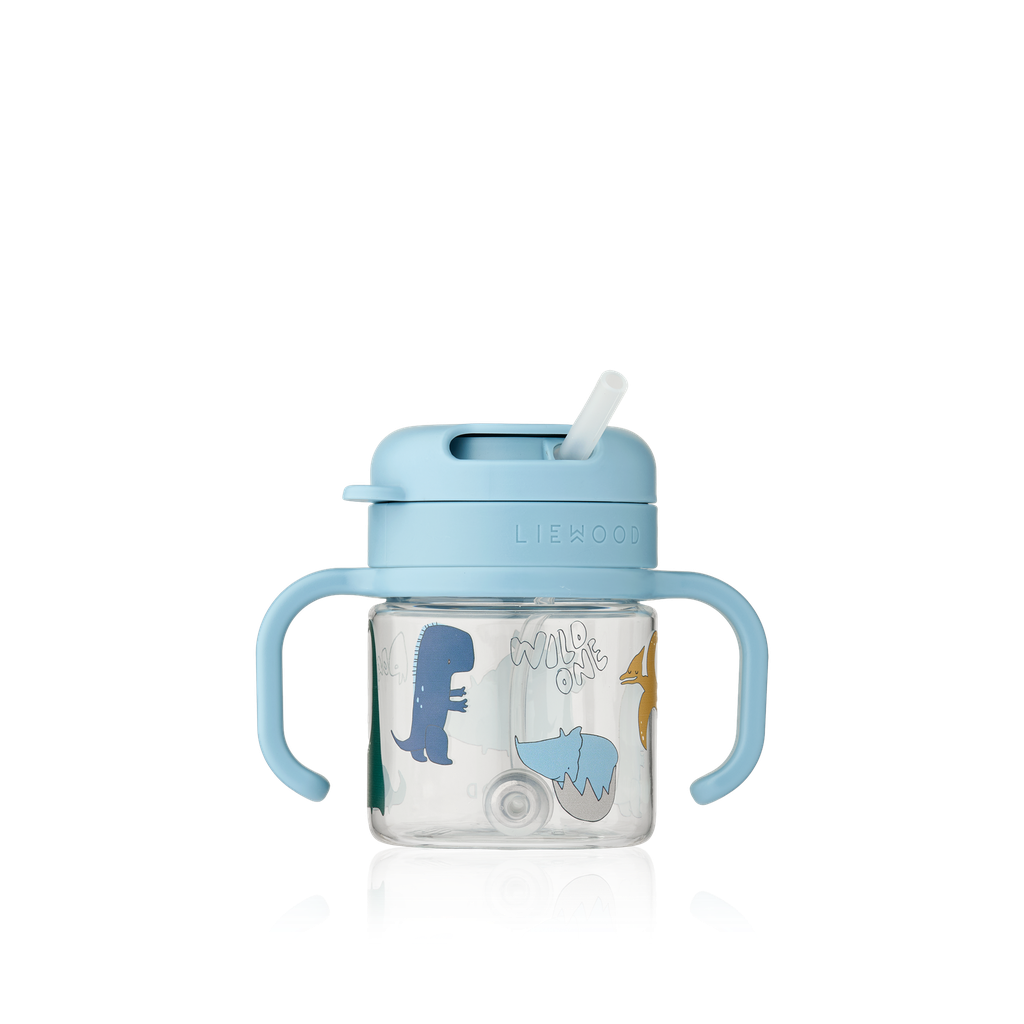 Vaso con asas y pajita Kai Dino roar Sandy