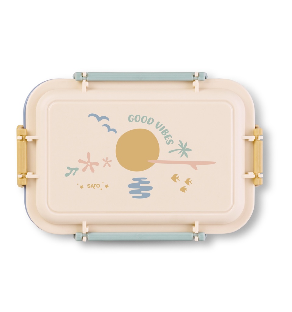 Cajita almuerzo rectangular "Good Vibes"