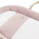 Moisés de palma acolchado Plumeti Rosa