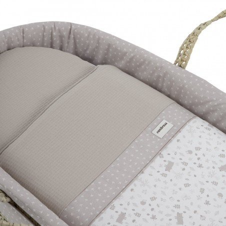 Moisés de palma acolchado Une Abete Beige
