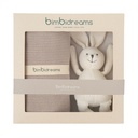 Caja regalo manta tricot + peluche beige