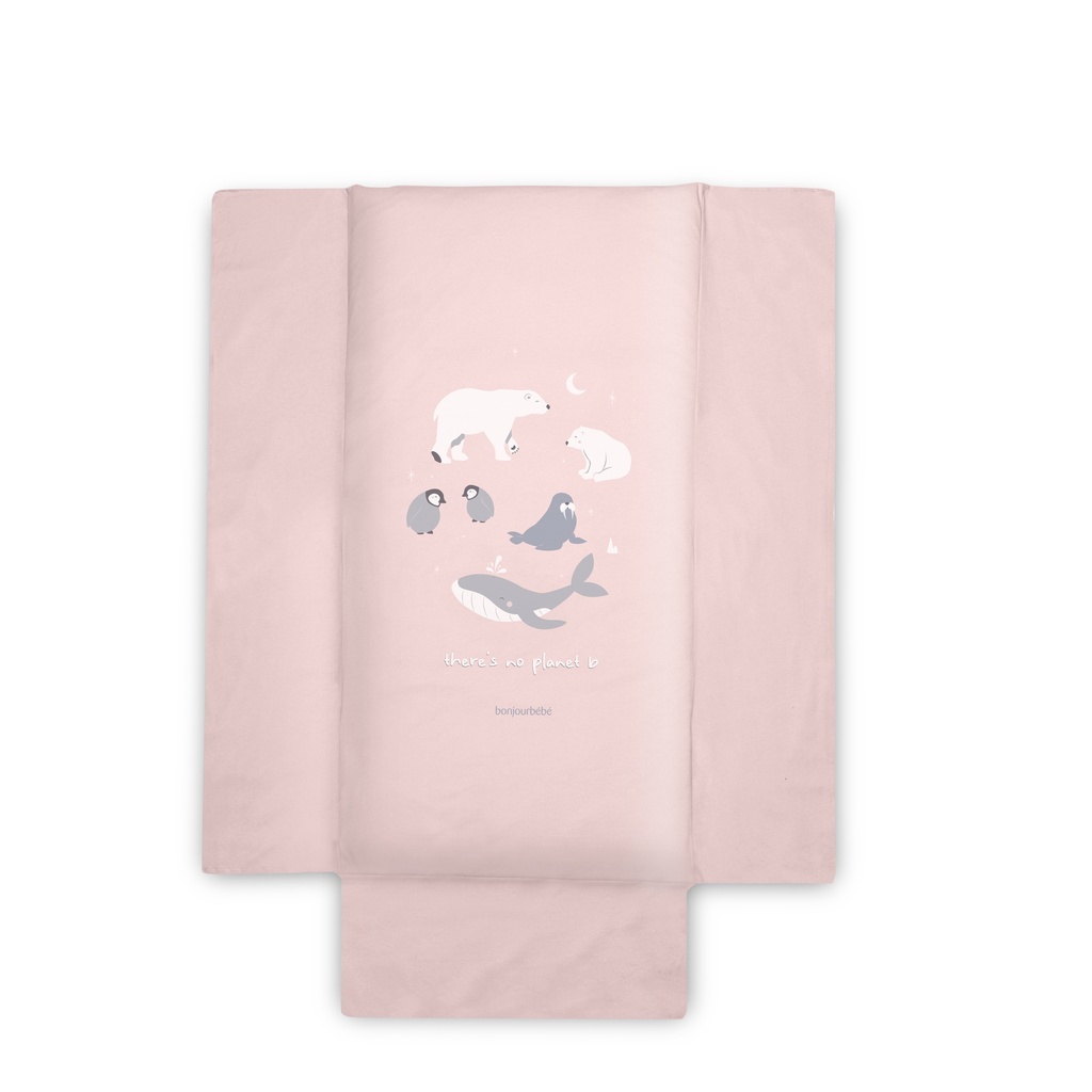 Pack colcha y protector 60x120 Polaris Rosa