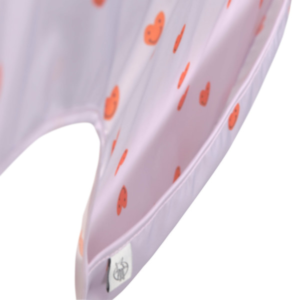 Long Sleeve Bib 2 pcs Happy Rascals Heart lavender