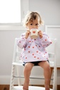 Long Sleeve Bib 2 pcs Happy Rascals Heart lavender