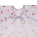 Long Sleeve Bib 2 pcs Happy Rascals Heart lavender