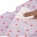 Long Sleeve Bib 2 pcs Happy Rascals Heart lavender