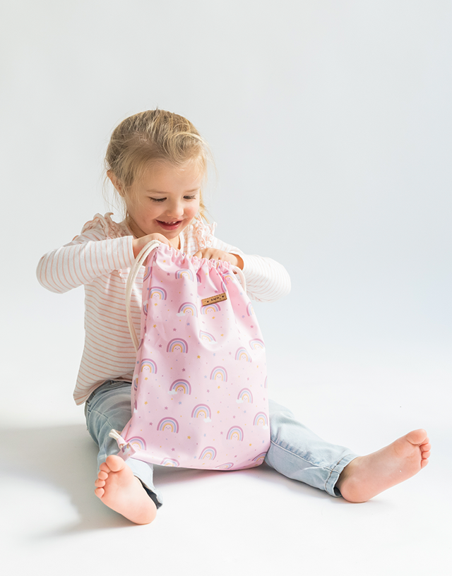 Mochila saco "Wild Dinos" mostaza