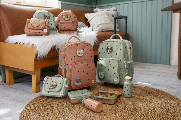 Lunchbox Stainless Steel Happy Prints light olive