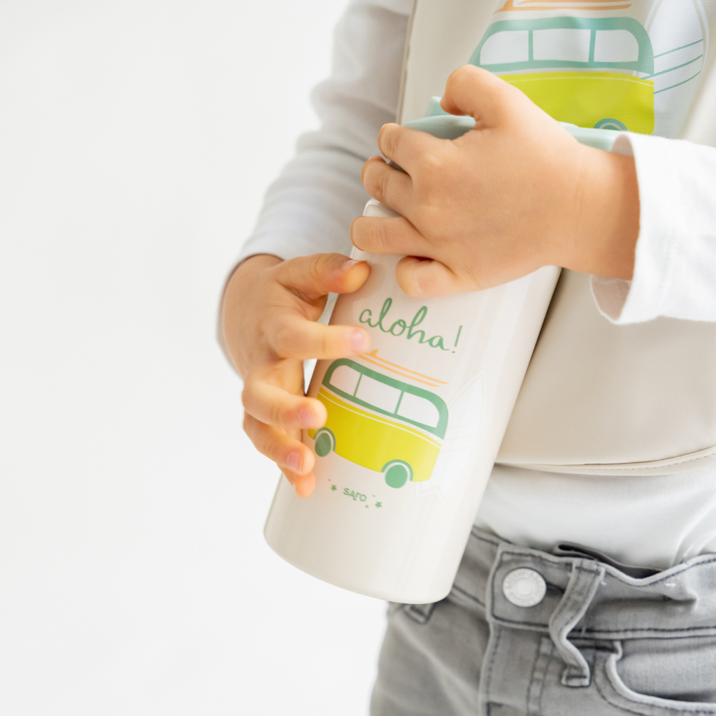 Botella térmica con pajita 350ml. Aloha