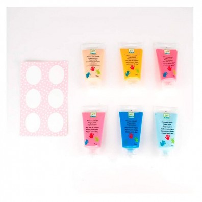 Colores Pintura de dedos 6 tubos - sweet